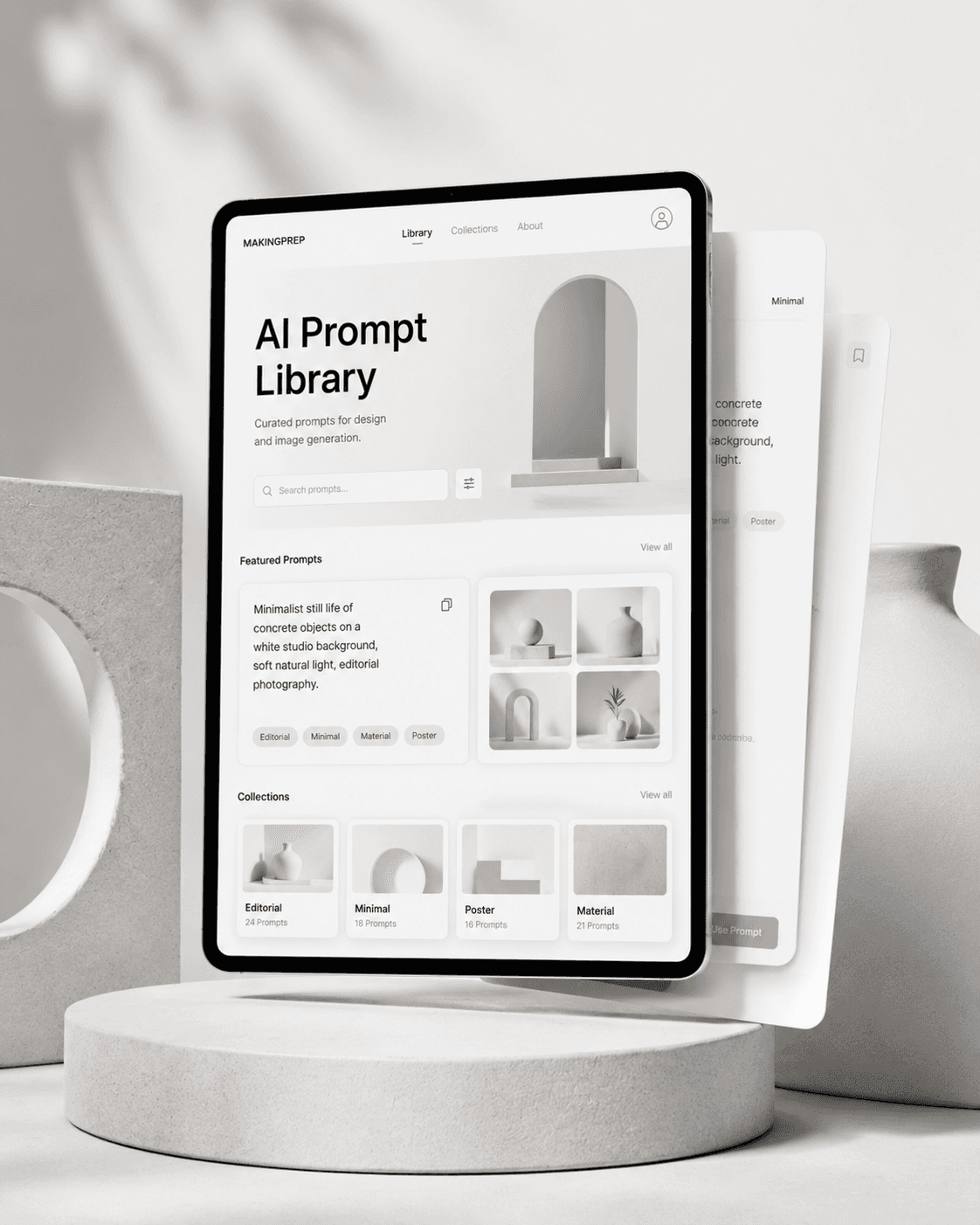 AI Prompt Library — 디자인·이미지 생성을 위한 큐레이션 프롬프트 라이브러리