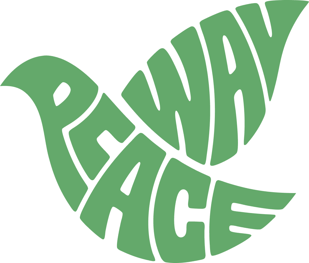 PEACEWAY 심볼 — 평화의 새를 형상화한 워드마크